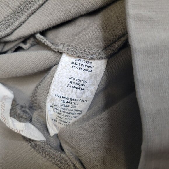 Soft Surroundings Women's Small Cargo Pants Leggings Green Pull On - Picture 7 of 7